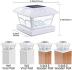 Cool White Solar Fence Post Caps 4-Pack, Yard LED