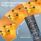 65ft String Lights for Porch, Waterproof LED