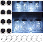 8-Pack 20 LED Mason Jar Fairy Lights, Solar Party