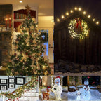 100 LED Christmas Twinkle Lights, 5ft Waterproof for Yard