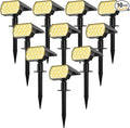 10-Pack Solar Spotlights, Waterproof Yard LED
