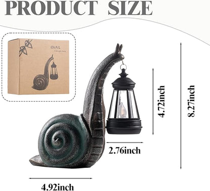 Solar Garden Snail Statue,Garden and Home Decor,Valentines Day Decorations for Patio Yard LawnOrnaments,Unique Housewarming Gifts for Birthday Easter
