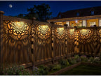 6-Pack Solar Fence Step Lights, Gold Waterproof