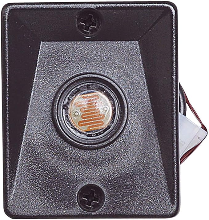Design House Replacement Dusk to Dawn Sensor for Outdoor Pole Lights - Automatic On/Off Light Sensor for Outdoor Lighting – Steel Black, Design House 502146