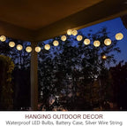 Outdoor String Lights, White Waterproof LED