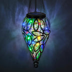 Backyard Solar Lantern Set, Rustic Patio Lighting