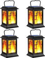 Garden Solar Hanging Lanterns 4-Pack, Decorative Outdoor Decor