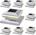 Solar Post Cap Lights 8-Pack, Waterproof LED