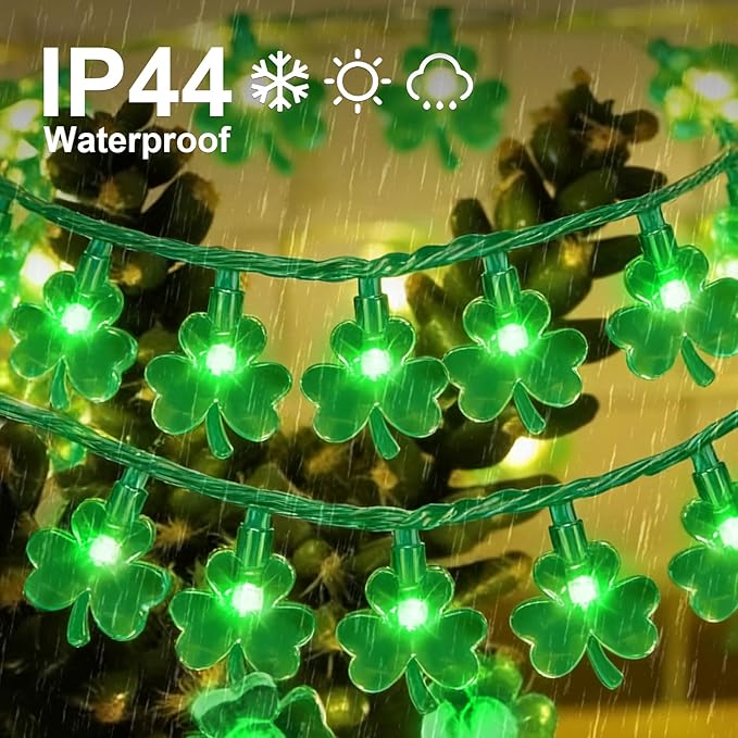 16ft Green Outdoor Edison String Lights, Weatherproof