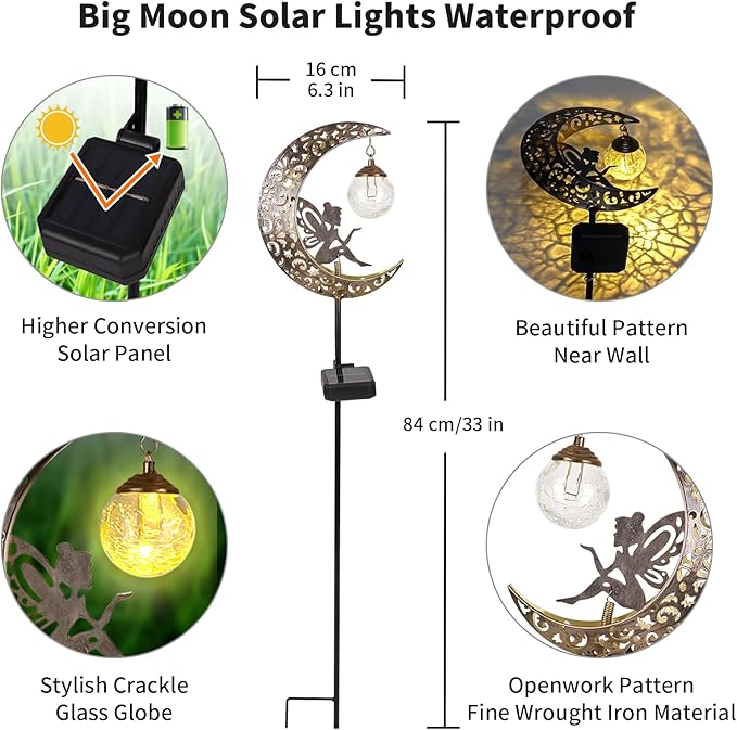 Solar Yard Path Lights, Waterproof