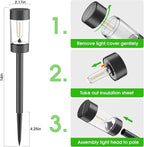 12-Pack Solar Landscape Lights for Driveway