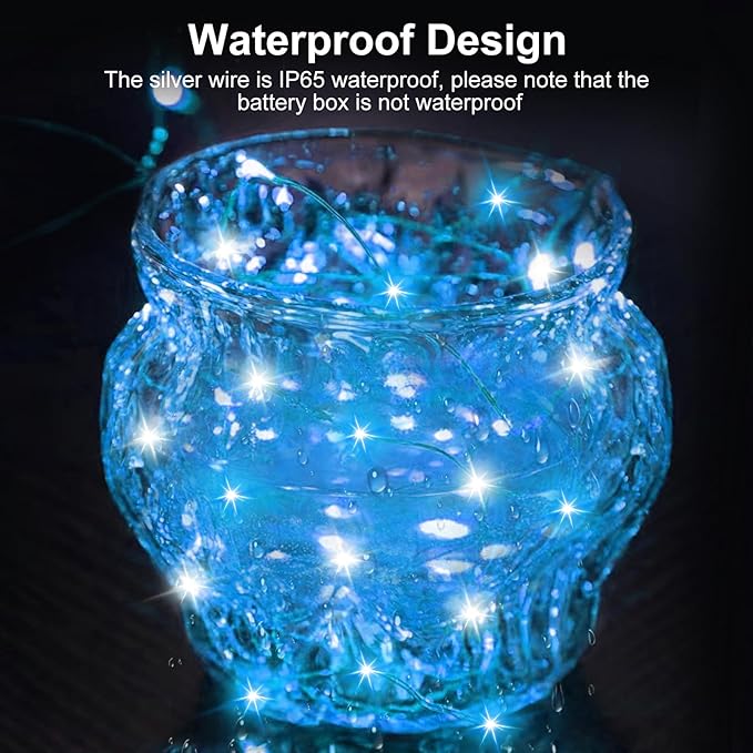 30-Pack 20 LED Christmas Twinkle Lights, 7ft Waterproof for Yard