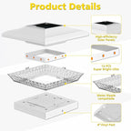 24-Pack Warm White Patio Post Cap Lights, Solar LED