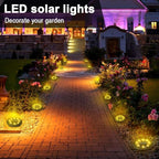 12-Pack Warm White Flat Solar Driveway Lights, Waterproof LED