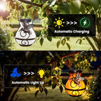 Courtyard Solar Hanging Lanterns 2-Pack, Charming Yard Decor