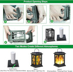 2-Pack Elegant Hanging Solar Lanterns for Backyard, Waterproof LED