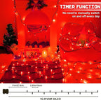 Christmas Patio String Lights, 33ft 100 LED Waterproof