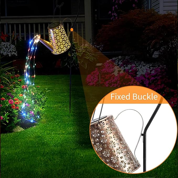2-Pack Solar Watering Can Fairy Lights, LED