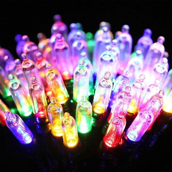 Jnaurb Battery Christmas Lights, 33ft 100 LED Christmas Decorative Lights with 8 Modes & Timer, Waterproof Battery Operated Fairy Light for Party, Patio, Xmas Tree Decorations(Multicolor)