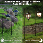 4-Pack Warm White Solar Path Lights, Outdoor Yard LED