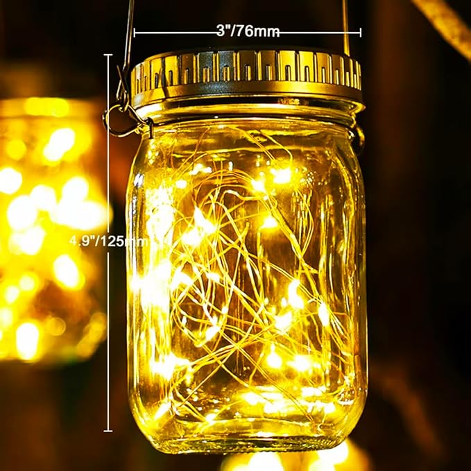 12-Pack Decorative Backyard Solar Lanterns for Outdoor, Waterproof LED