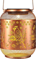 Butterfly Solar Porch Lanterns, Metal Waterproof LED