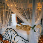 Outdoor String Lights, 8ft Warm White Waterproof LED