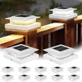 12-Pack Solar Post Cap Lights, Warm White Waterproof