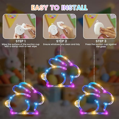 3-Pack Multicolor Backyard String Lights, Weatherproof LED