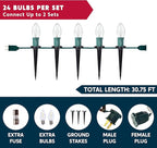 C9 Pathway Lights 24-Pack, 30.75ft LED Stakes