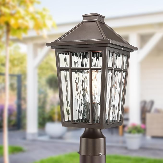 Solar Post Cap Lights 2-Pack, Waterproof LED