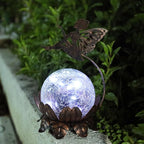 Solar Crackle Garden Statue Light, Outdoor Decor