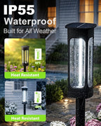 White Solar Pathway Lights 6-Pack, Yard LED