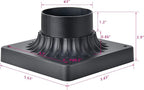 Black Solar Fence Post Caps 6-Pack, Patio LED