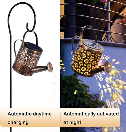 Solar Watering Can with Lights - Outdoor Garden Decor, Waterproof Hanging Lantern Landscape Light for Yard, Patio, Pathway - Solar Lights Outdoor (B)