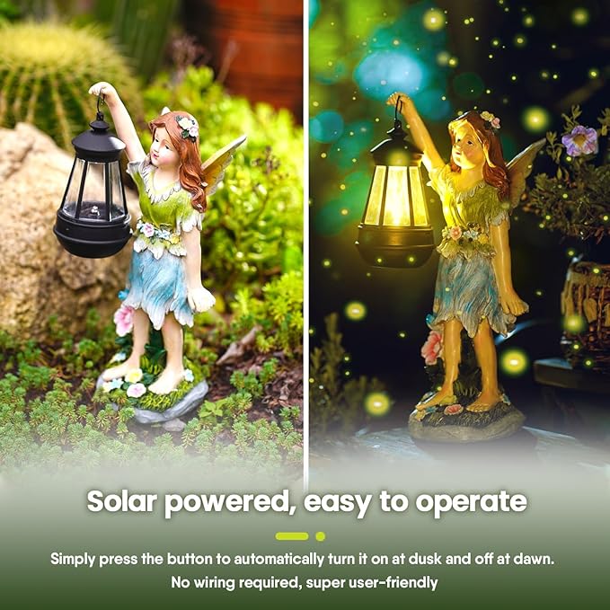 Solar Garden Garden Statue Light, Outdoor Decor