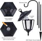 2-Pack Solar Pathway Lights, Waterproof LED Walkway Lights