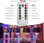Christmas Patio String Lights, 33ft 100 LED Waterproof