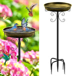 Metal Bird Bath, Vintage Outdoor Birdfeeder