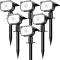 Solar Motion Sensor Landscape Spotlights 6-Pack, LED