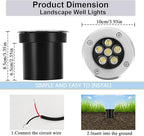 Warm White Flat Solar Landscape Lights, Waterproof LED