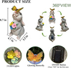 Solar Rabbit Statue Light, Yard Decor