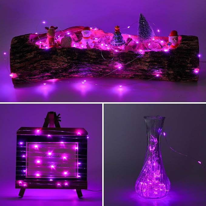 4-Pack Christmas String Lights, 16ft 50 LED Waterproof Twinkle Lights