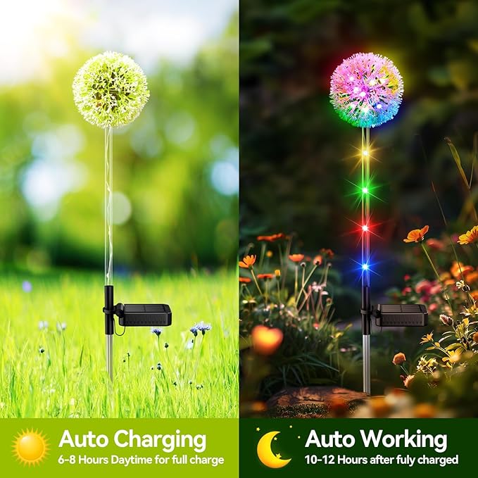 Solar Flat Disk Lights 4-Pack, Waterproof Walkway