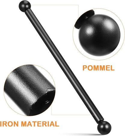 Generic Lamp Post Cross Arm Ladder Frame 16 Inch Steel Outdoor Light Pole Rod Replacement with Ball Ends for Garden and Yard Lamp Posts