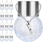 12-Pack Elegant Globe Solar Lanterns for Outdoor, Waterproof LED