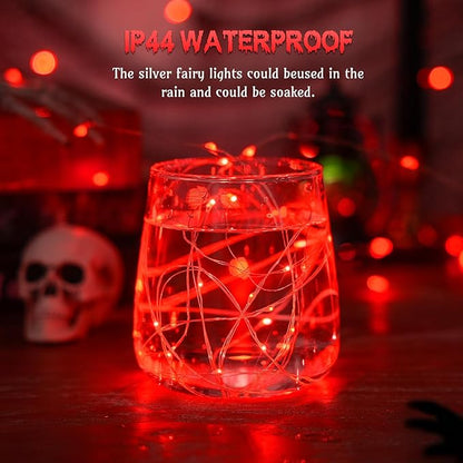 Christmas Fairy Lights 4-Pack, 1ft 50 LED Battery Twinkle Lights
