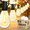 Backyard String Lights, 120ft Weatherproof LED