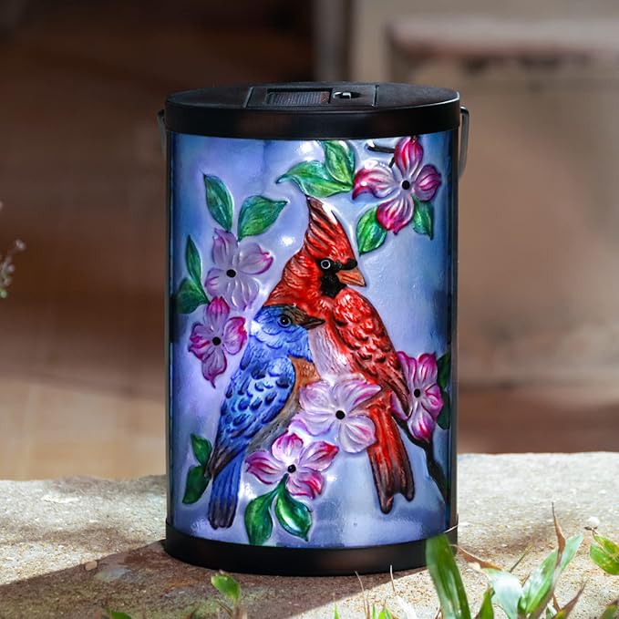 Cardinal Solar Hanging Lanterns, Classic Outdoor Decor