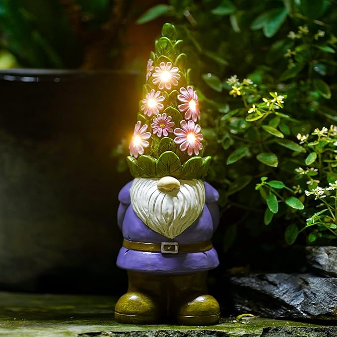 Solar Gnome Statue Light, Yard Decor